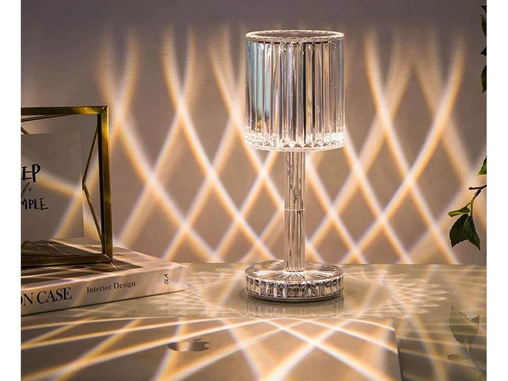 RGB LED Kristall Tischlampe mit Fernbedienung-Touch Nachtlicht USB wiederaufladb