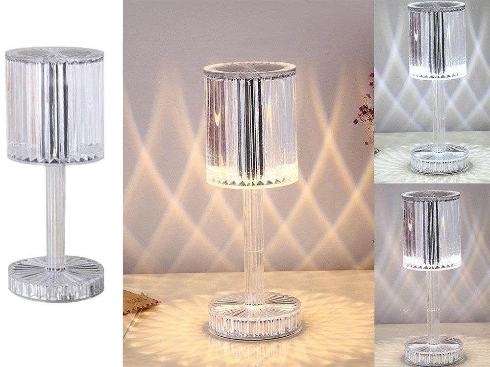 RGB LED Kristall Tischlampe mit Fernbedienung-Touch Nachtlicht USB wiederaufladb