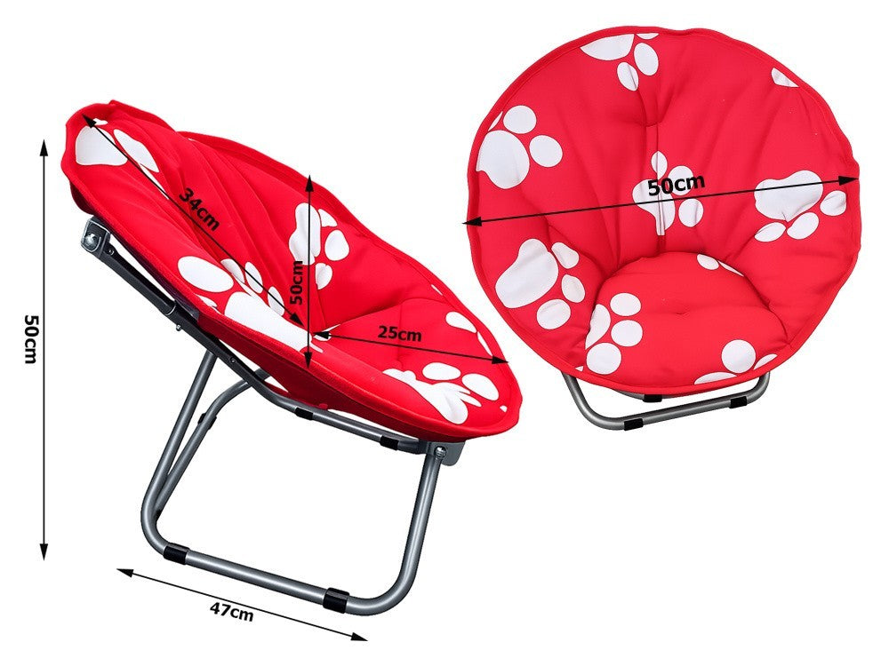 Kinder Moon Chair faltbar Campingstuhl Gartenstuhl Kinderstuhl Rot