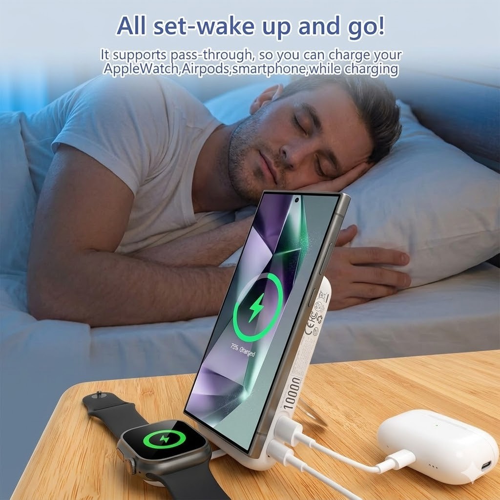 10000mAh Magnet Powerbank 20W PD Wireless MagSafe iPhone Apple Watch