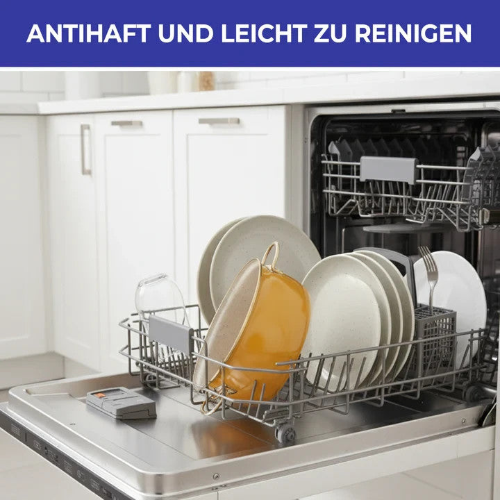 Kochtopf Set Emaille 3tlg 16 20 22cm Induktion Glasdeckel Senfgelb Topfset