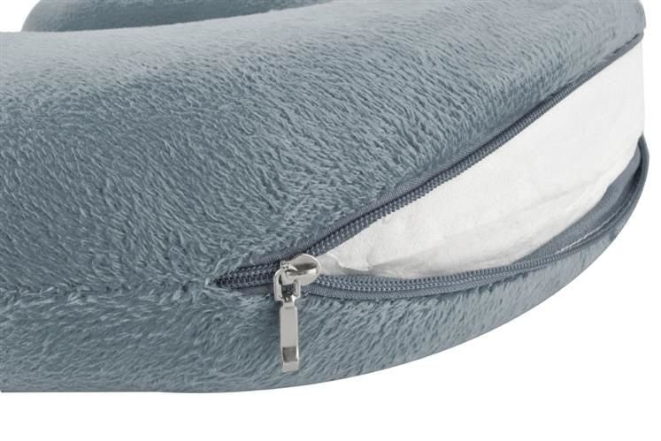 Reisekissen Nackenkissen Memory Foam – ergonomisches Reise Kissen Grau