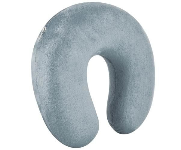 Reisekissen Nackenkissen Memory Foam – ergonomisches Reise Kissen Grau