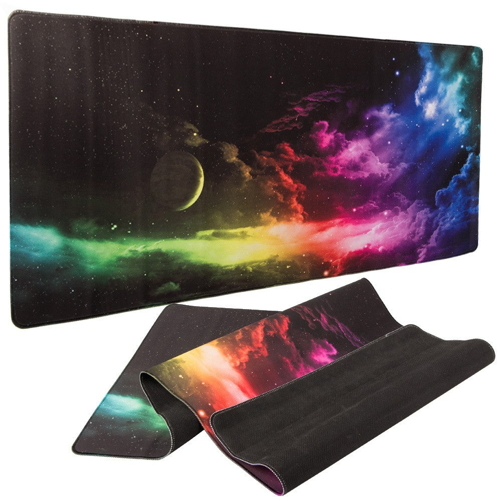 Gaming Mauspad XXL 80x30 Cosmos Groß Schreibtisch Unterlage Rutschfest