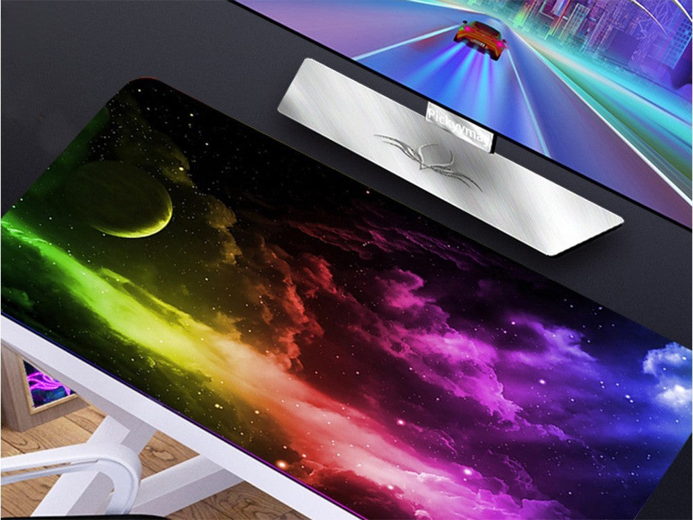 Gaming Mauspad XXL 80x30 Cosmos Groß Schreibtisch Unterlage Rutschfest