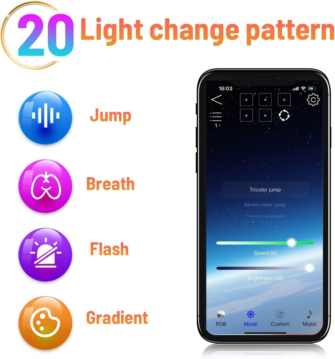 RGB LED Sunset Lampe APP Steuerung 16 Mio Farben Projektor Nachtlicht