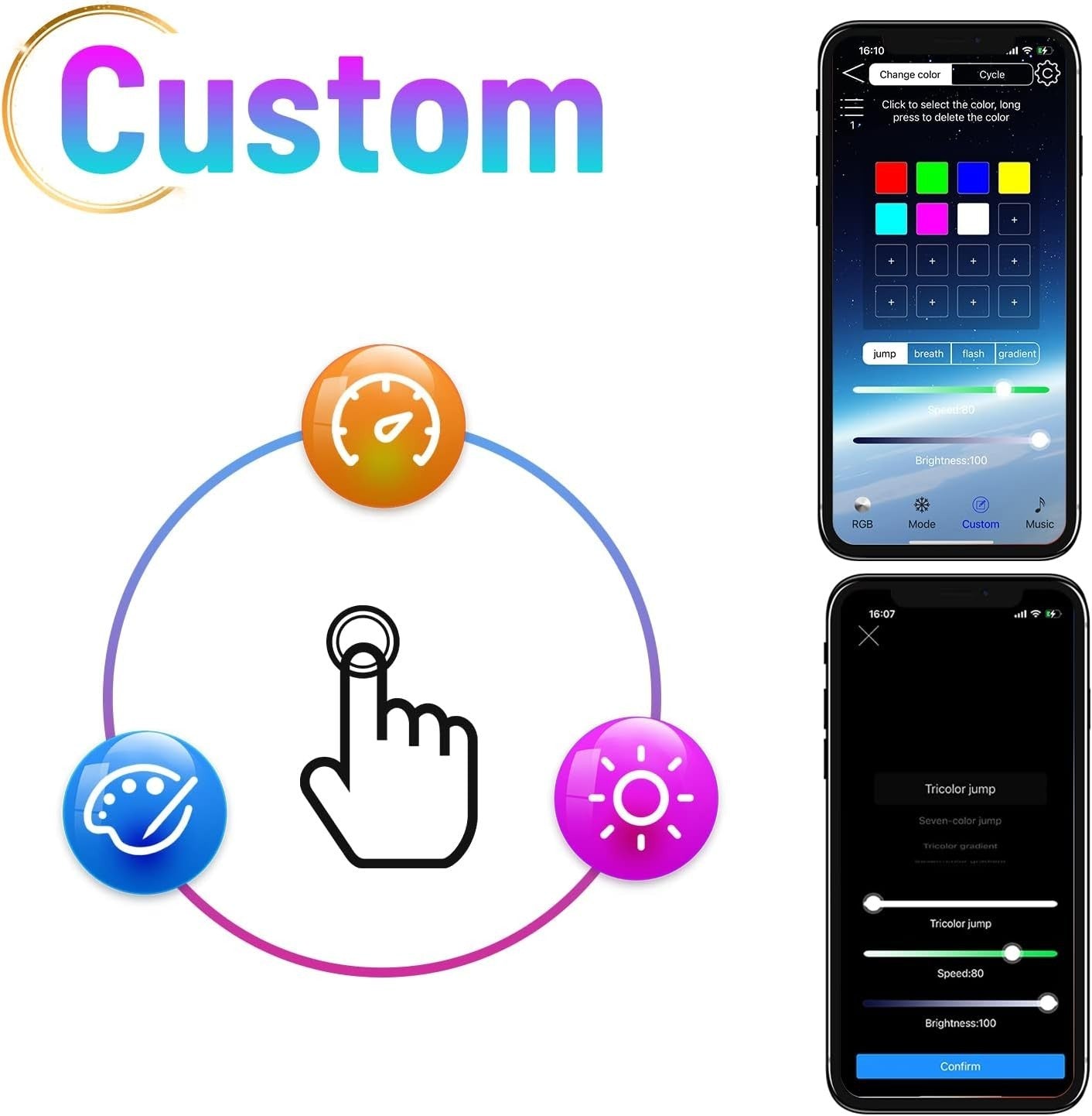 RGB LED Sunset Lampe APP Steuerung 16 Mio Farben Projektor Nachtlicht