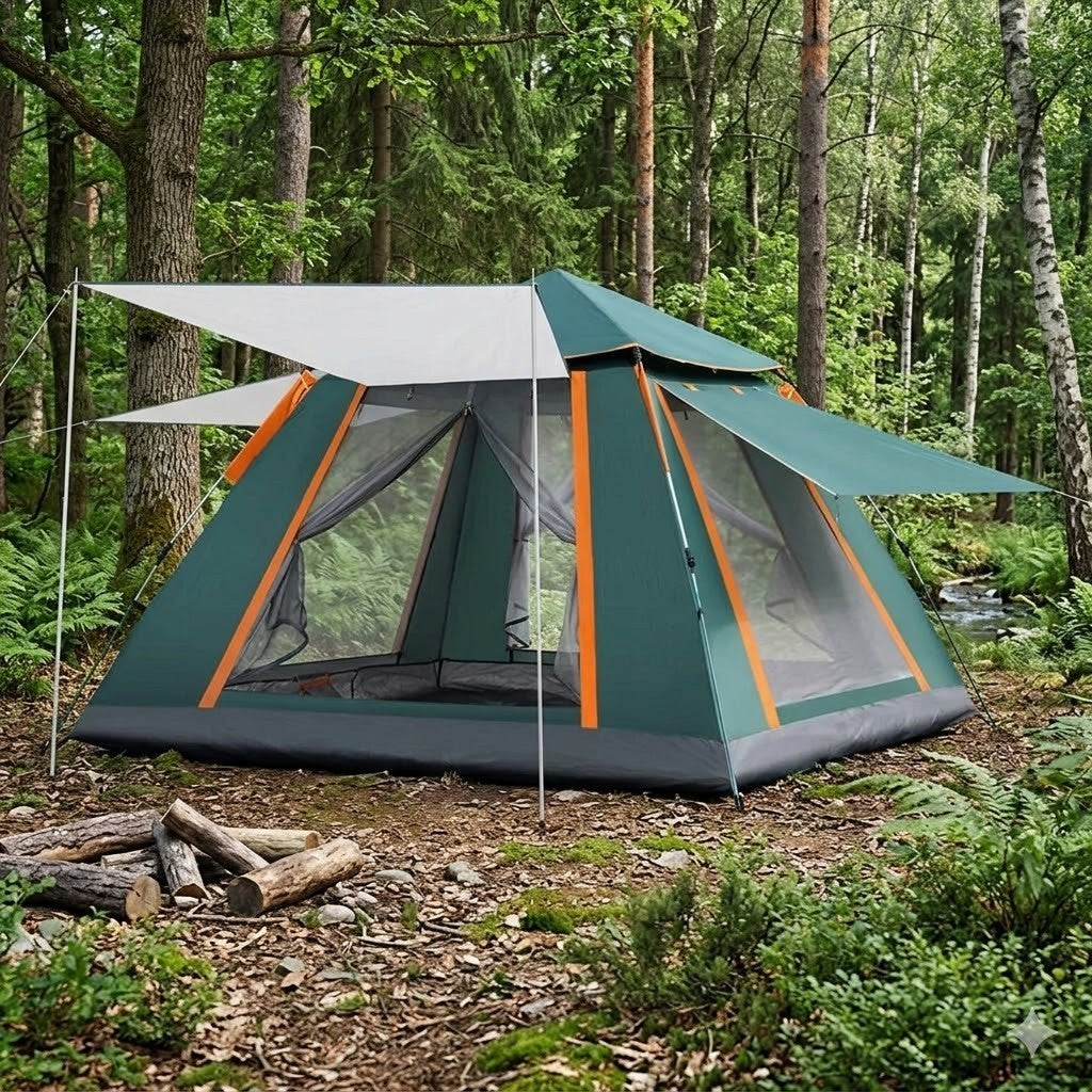 Pop Up Zelt 3-4 Personen Automatik Campingzelt Kuppelzelt Wasserdicht