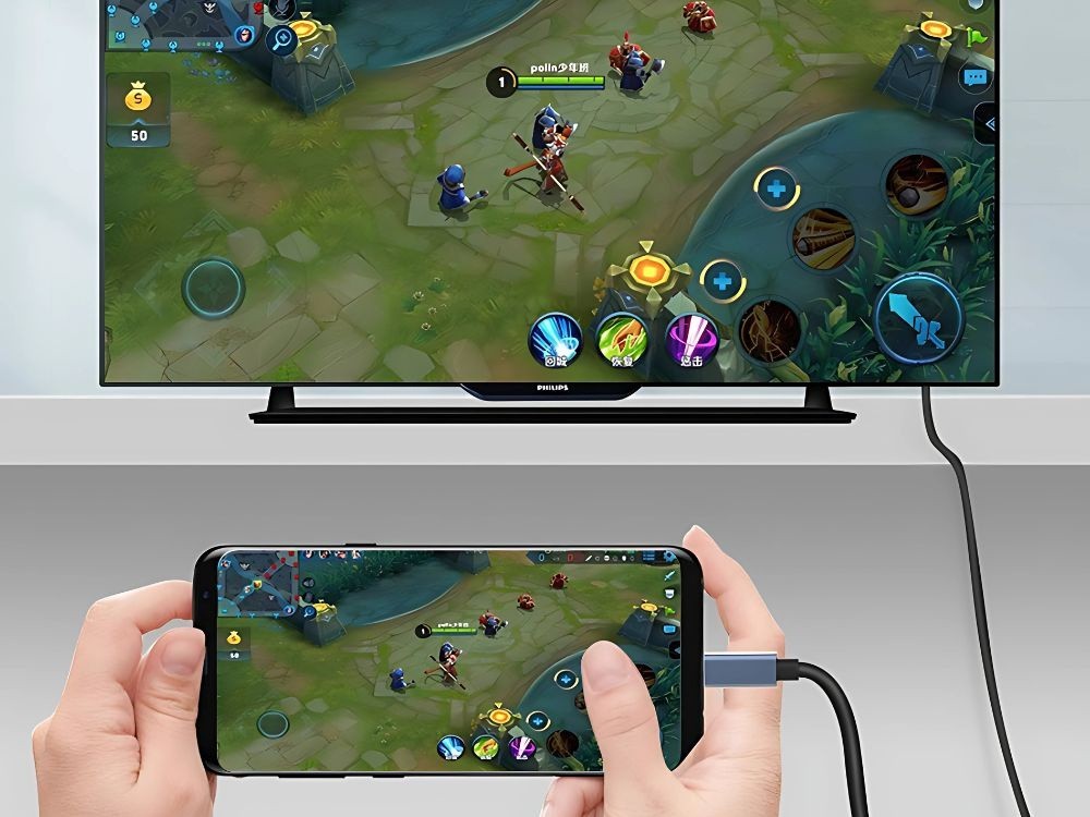 USB C auf HDMI Adapter 4K 60Hz 18cm Kabel USB 3.1 Laptop Monitor