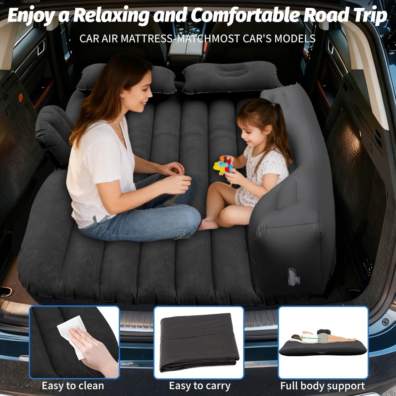 Auto Luftmatratze SUV PKW Rücksitz Bett 12V Pumpe Camping