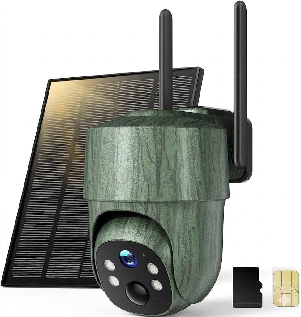 CEYOMUR 4G LTE Wildkamera Solar 2K 360° SIM Überwachungskamera