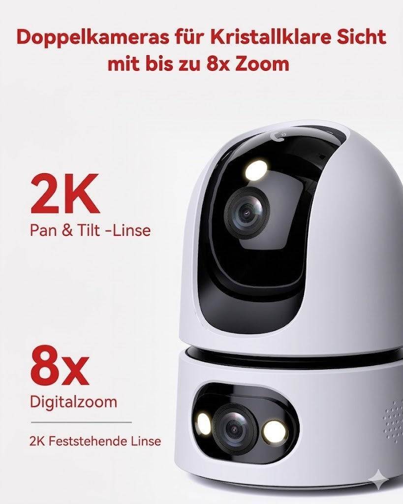 Imou Innenkamera 2K Dual Kamera 360° WLAN Nachtsicht Audio