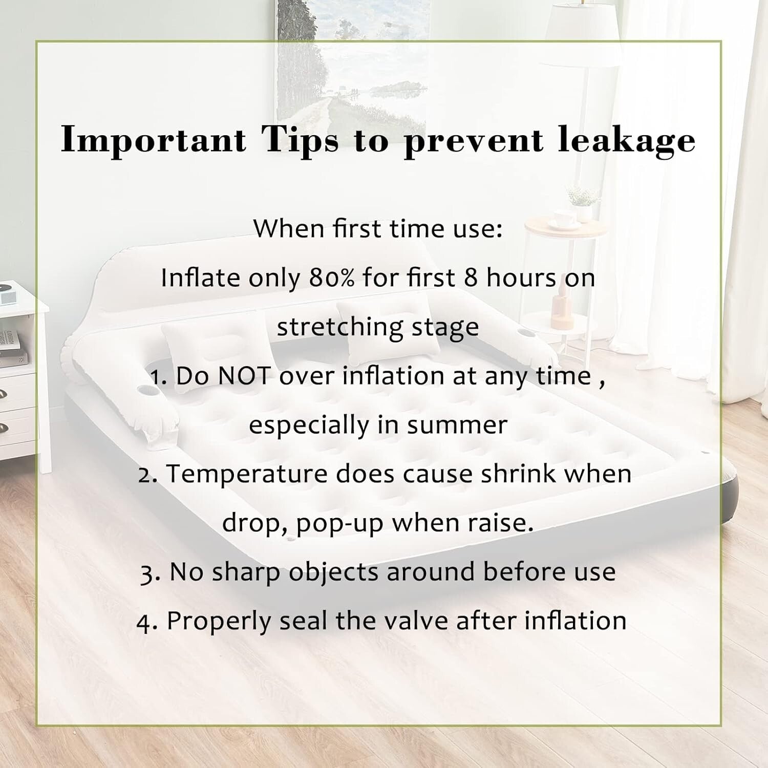 Aufblasbares Luftbett 2in1 Schlafsofa 203x183x72cm mit Rückenlehne Kissen