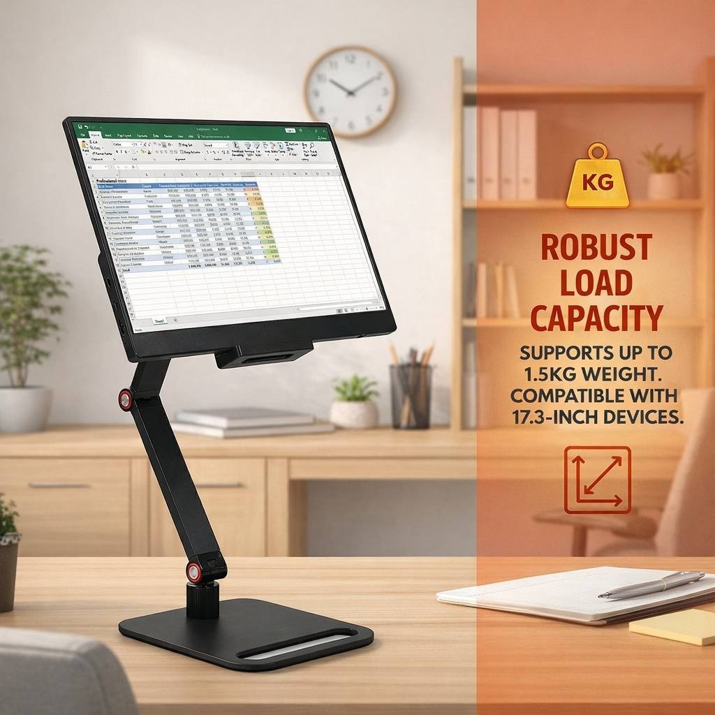 Tablet Monitor Ständer höhenverstellbar 360° Aluminium bis 17,3 Zoll Monitore bis 17,3 Zoll