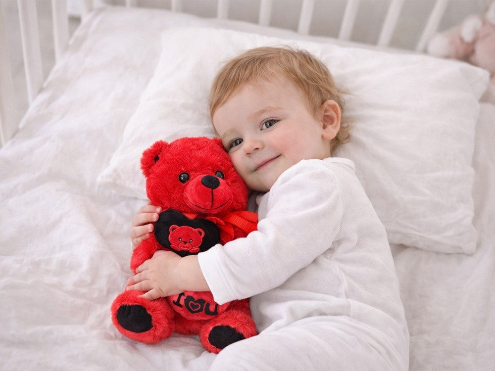 Plüschbär mit I Love You Herz 30 cm roter Teddy Kuscheltier Geschenk 💖💖💖