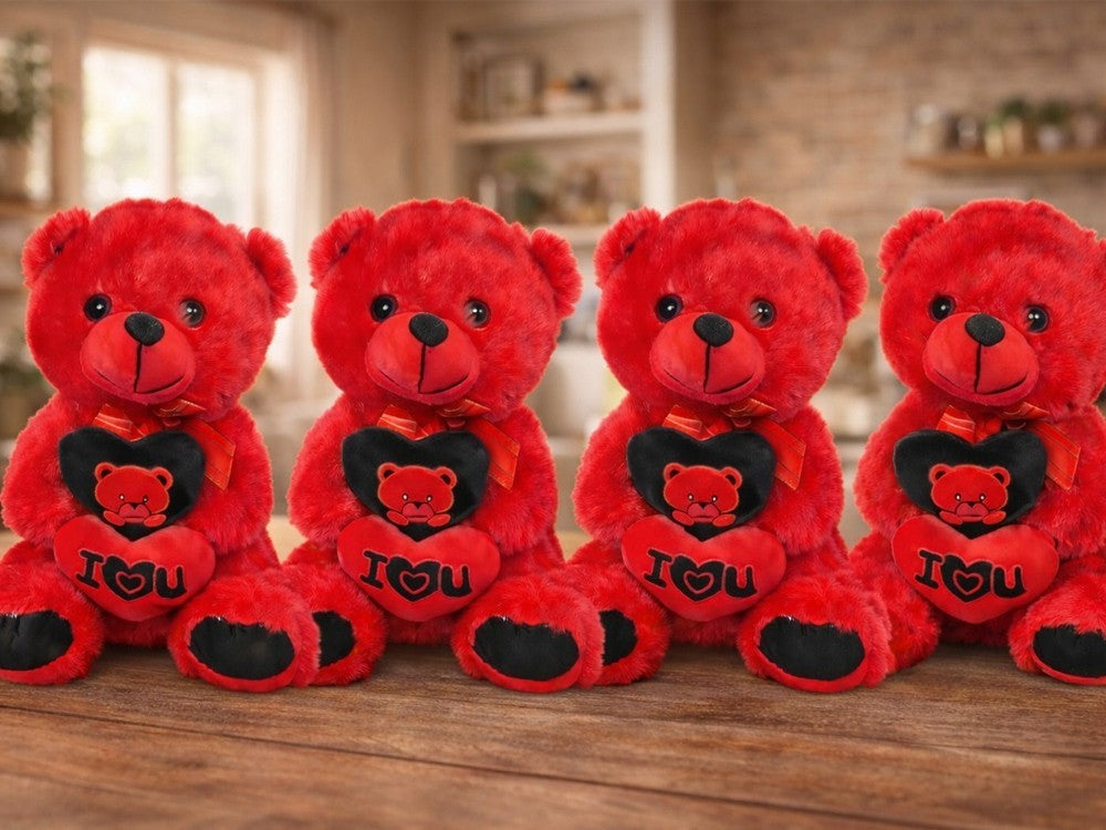 Plüschbär mit I Love You Herz 30 cm roter Teddy Kuscheltier Geschenk 💖💖💖