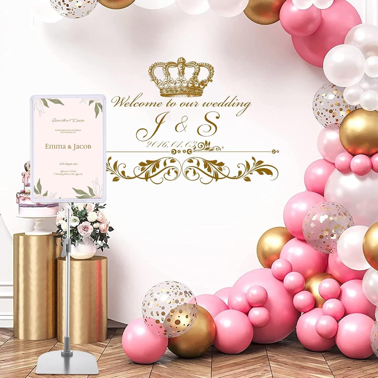 A4 Infoständer höhenverstellbar 38-65cm Metall Menüständer Display