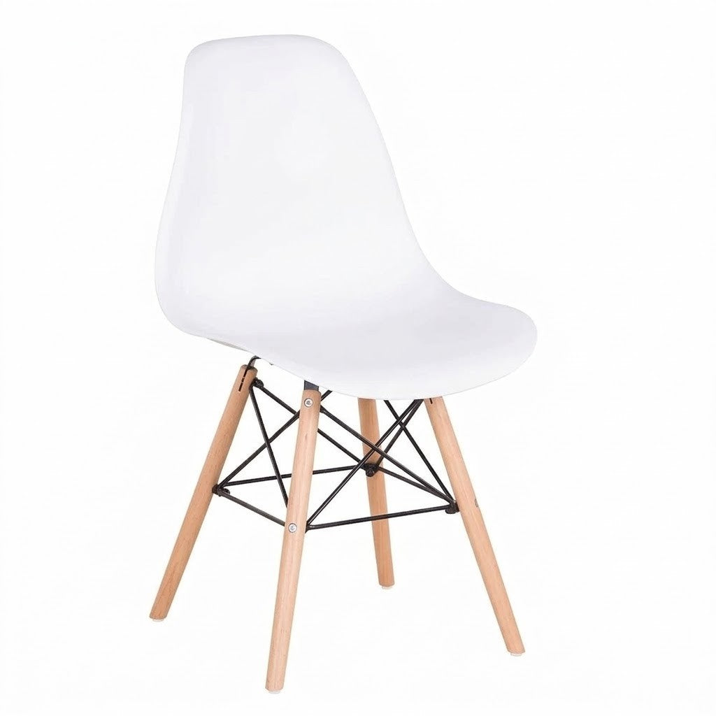 4er Set Esszimmerstühle modern Kunststoff Küchenstuhl Wohnzimmer Stühle Holzbeine 3 Farben