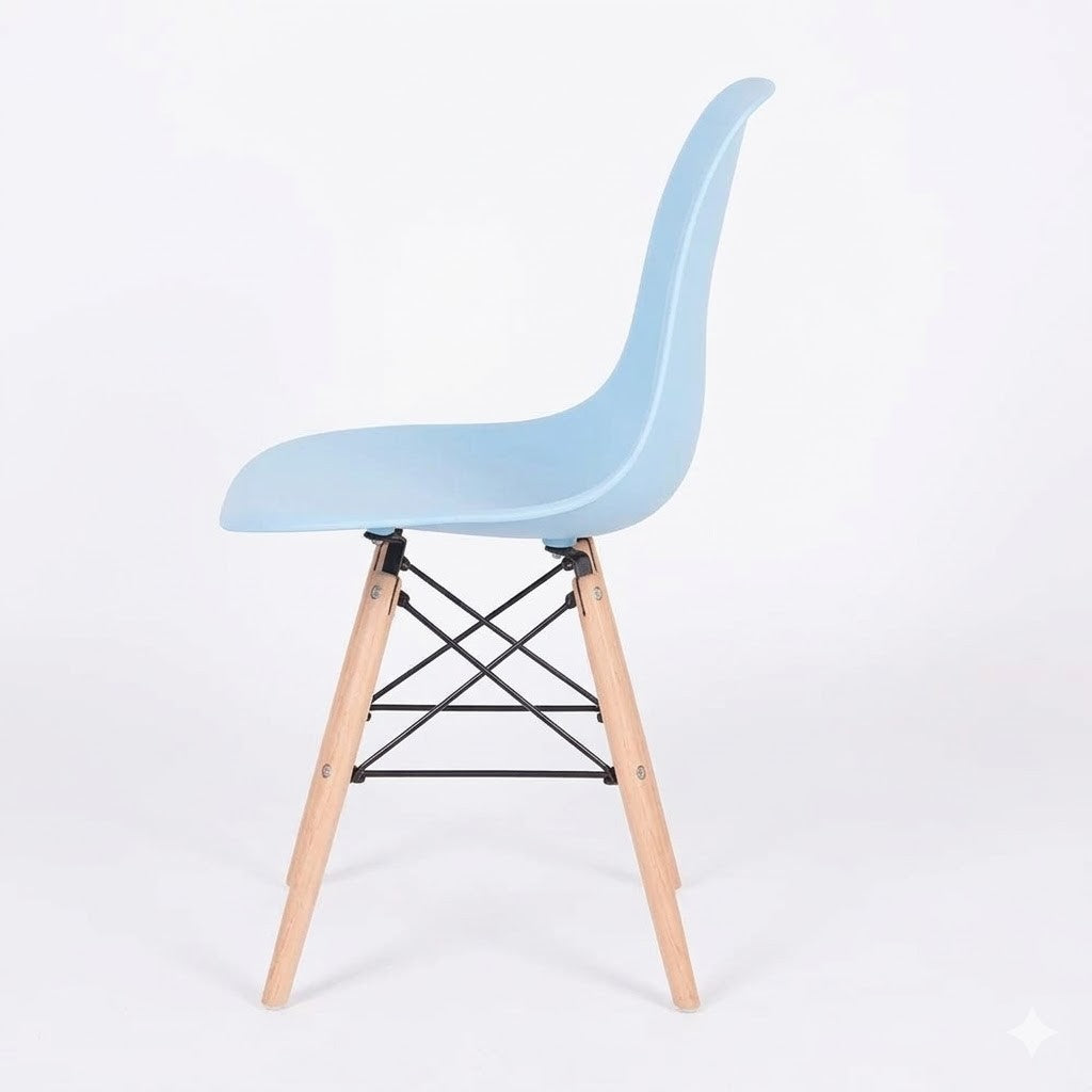 4er Set Esszimmerstühle modern Kunststoff Küchenstuhl Wohnzimmer Stühle Holzbeine 3 Farben