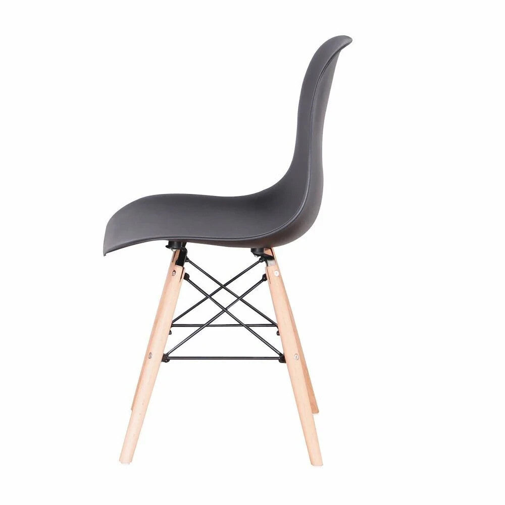 4er Set Esszimmerstühle modern Kunststoff Küchenstuhl Wohnzimmer Stühle Holzbeine 3 Farben