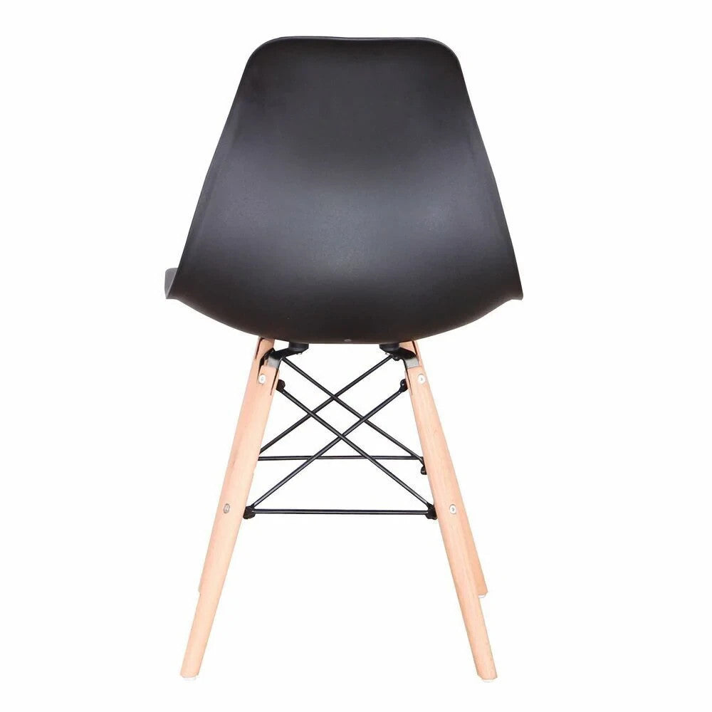 4er Set Esszimmerstühle modern Kunststoff Küchenstuhl Wohnzimmer Stühle Holzbeine 3 Farben