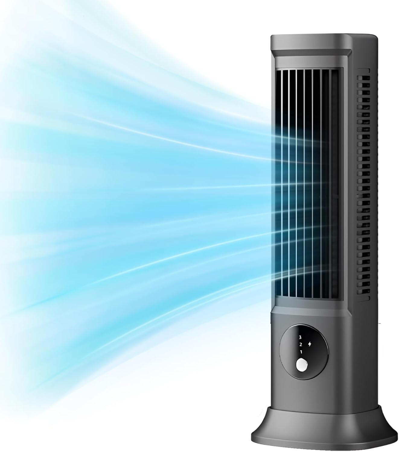 Goshyda Turmventilator USB Leise 3 Stufen Mini Tisch Ventilator Büro