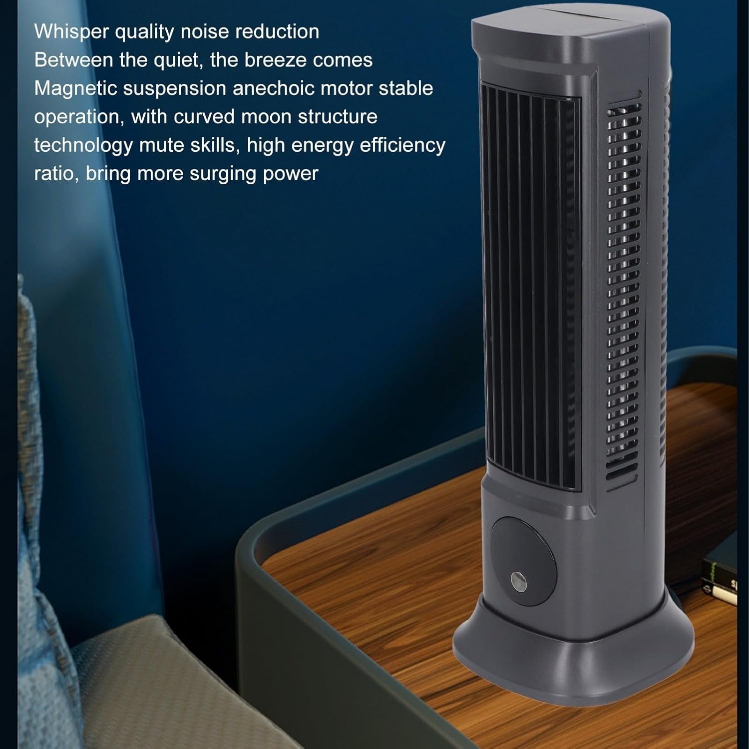 Goshyda Turmventilator USB Leise 3 Stufen Mini Tisch Ventilator Büro