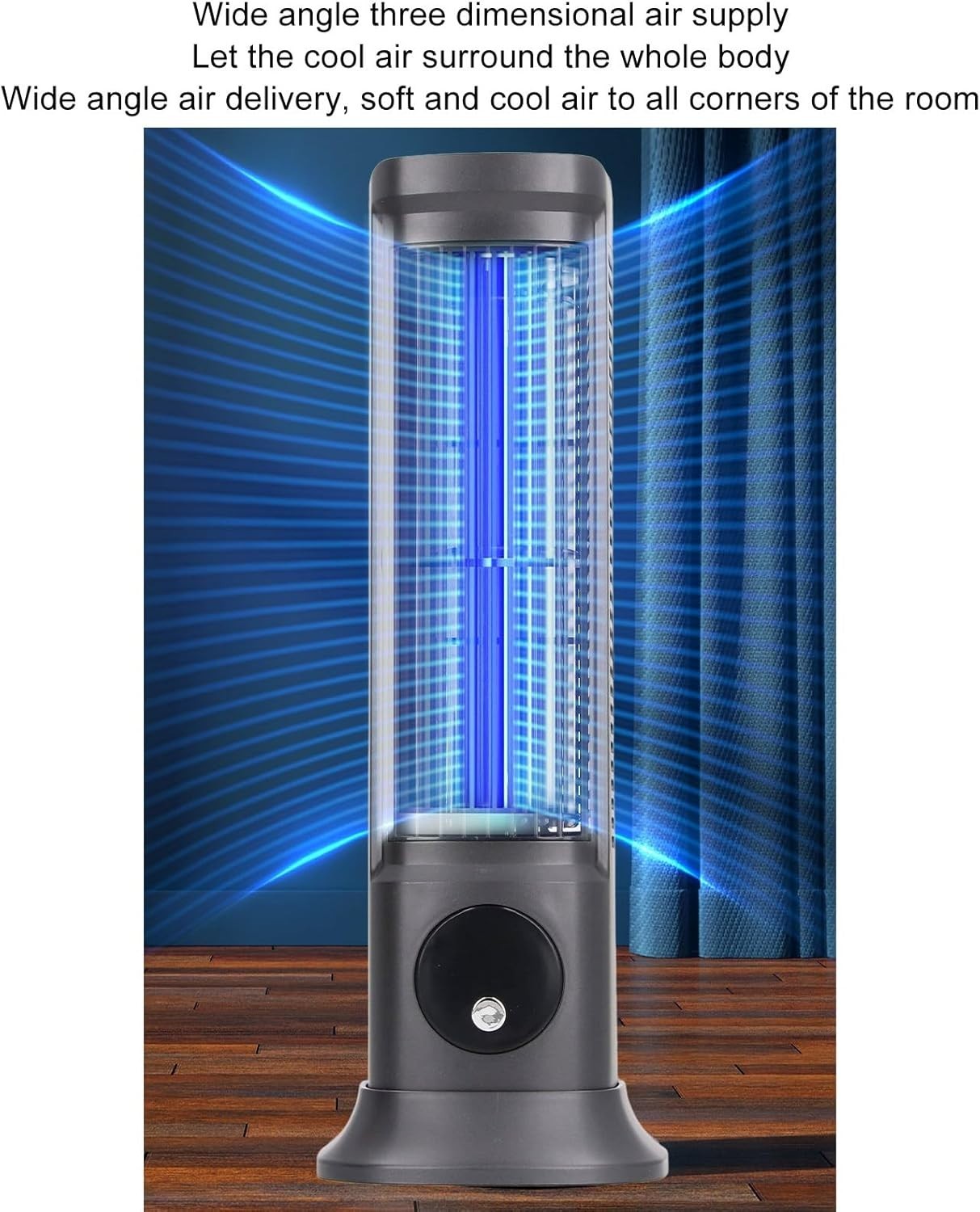 Goshyda Turmventilator USB Leise 3 Stufen Mini Tisch Ventilator Büro