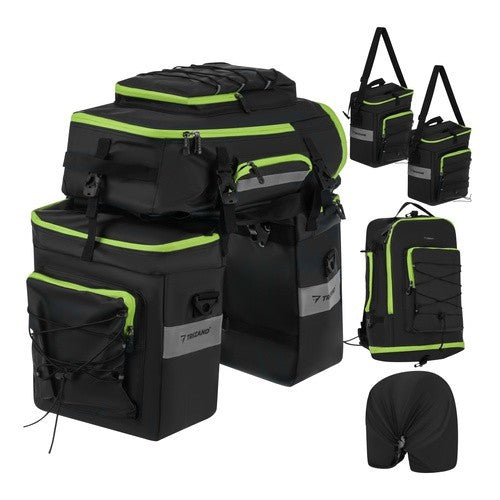 fahrradtasche 3 in 1 wasserdicht TRIZAND 65L Fahrradtasche wasserdicht 3in1 Gepäckträger Tasche Rucksac