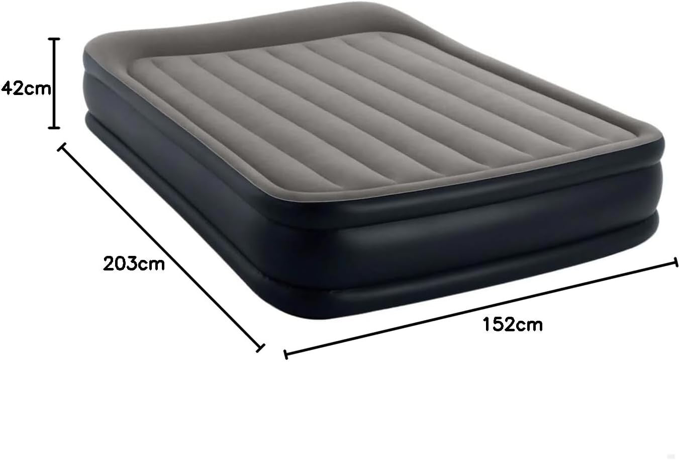 Intex Queen Luftbett 152x203x42cm FiberTech mit Pumpe Gästebett