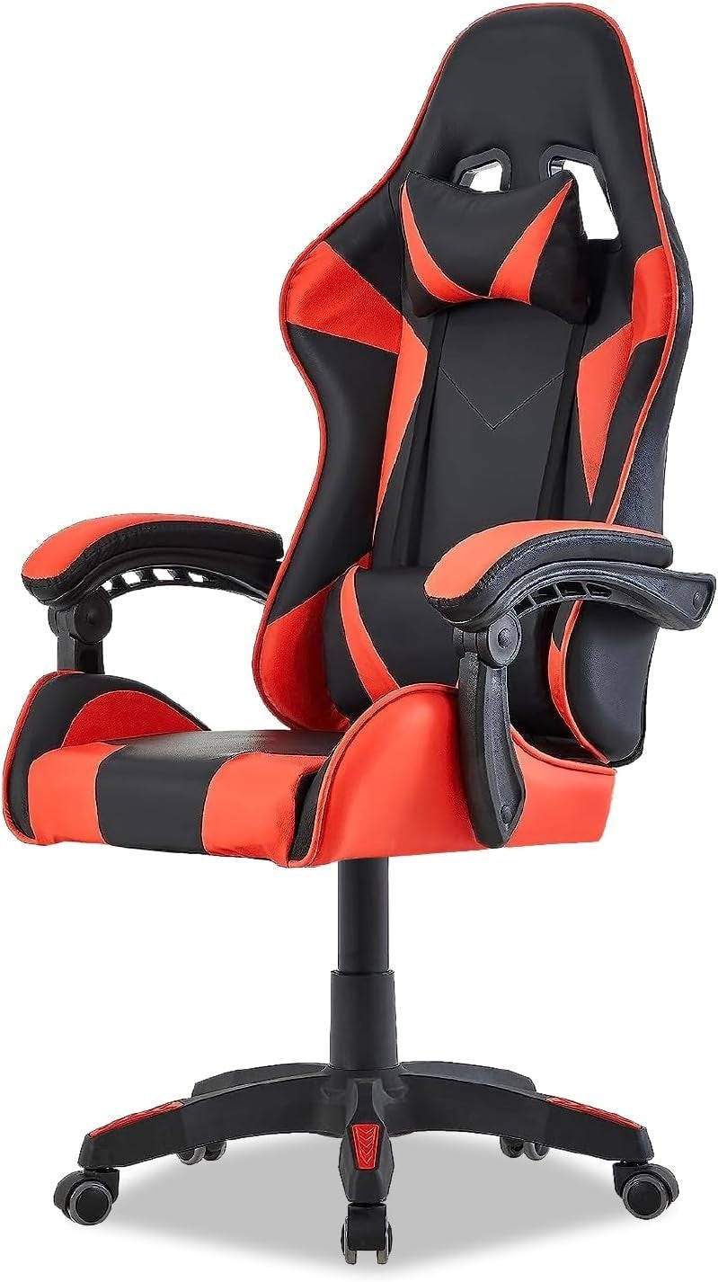 Gaming Stuhl Rot Ergonomisch Bürostuhl mit Fußstütze Drehstuhl