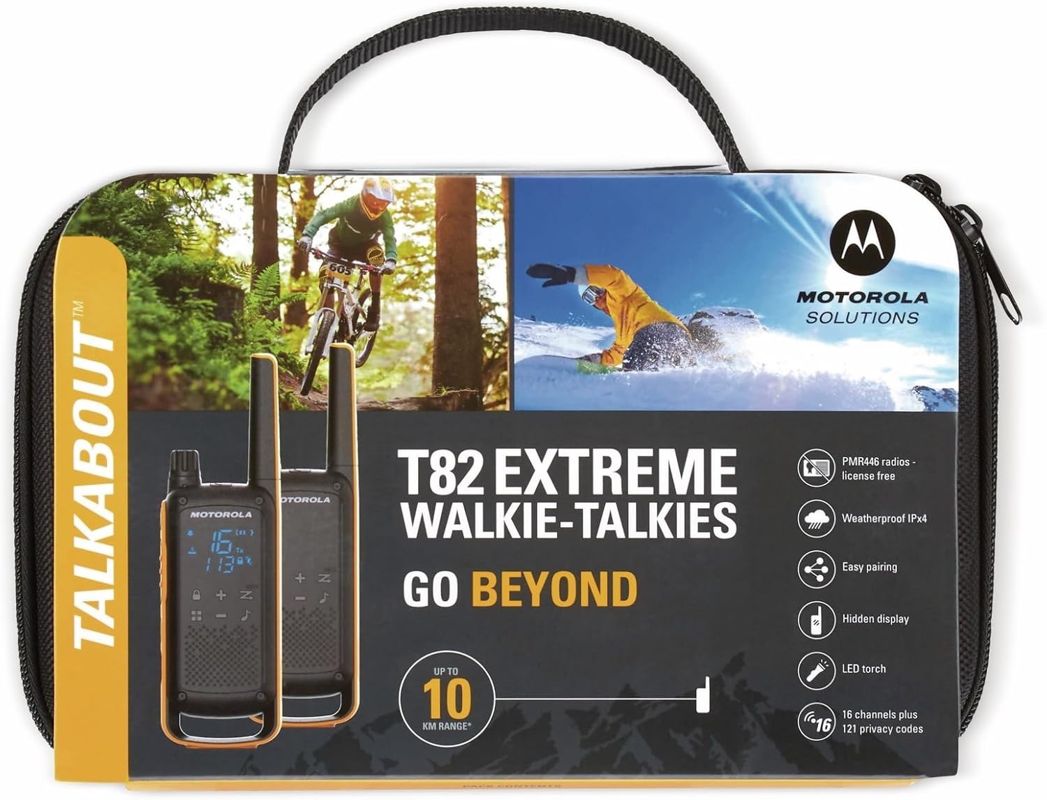 Motorola T82 Walkie Talkie 2er Set PMR446 10km VOX Funkgerät Outdoor