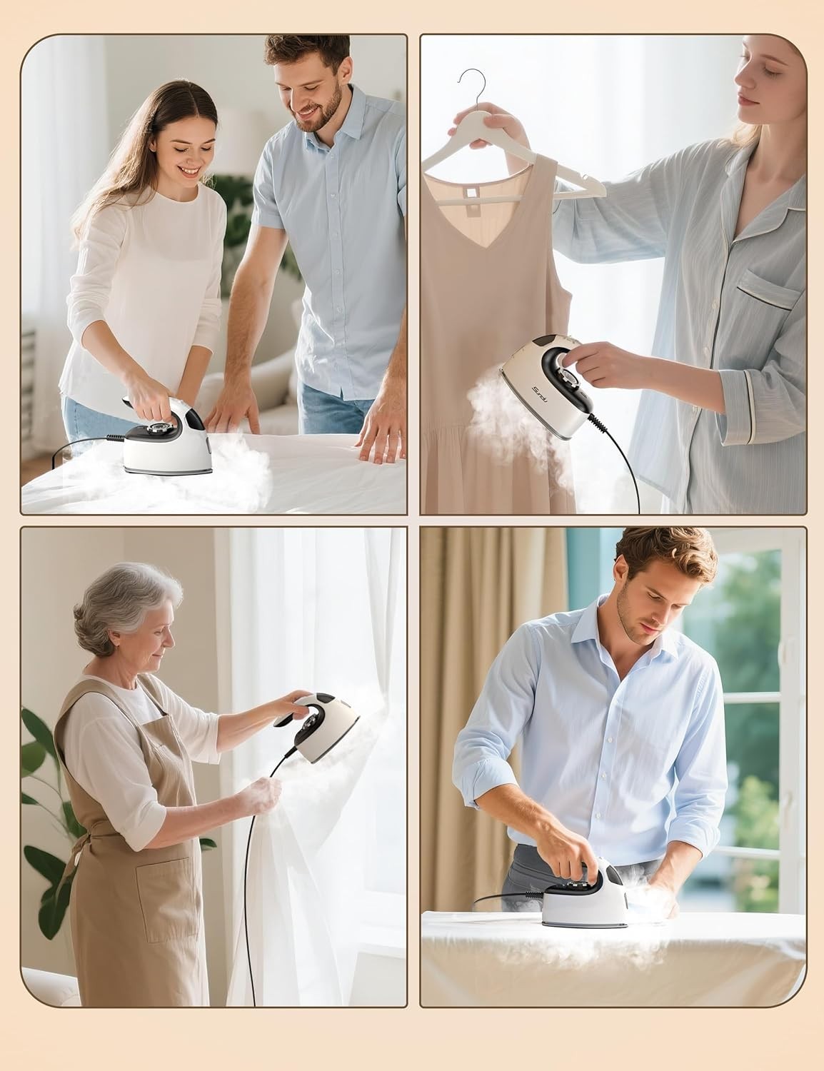 Reisebügeleisen 2in1 Dampfglätter 1000W tragbar Steamer Kleidung Bügeln