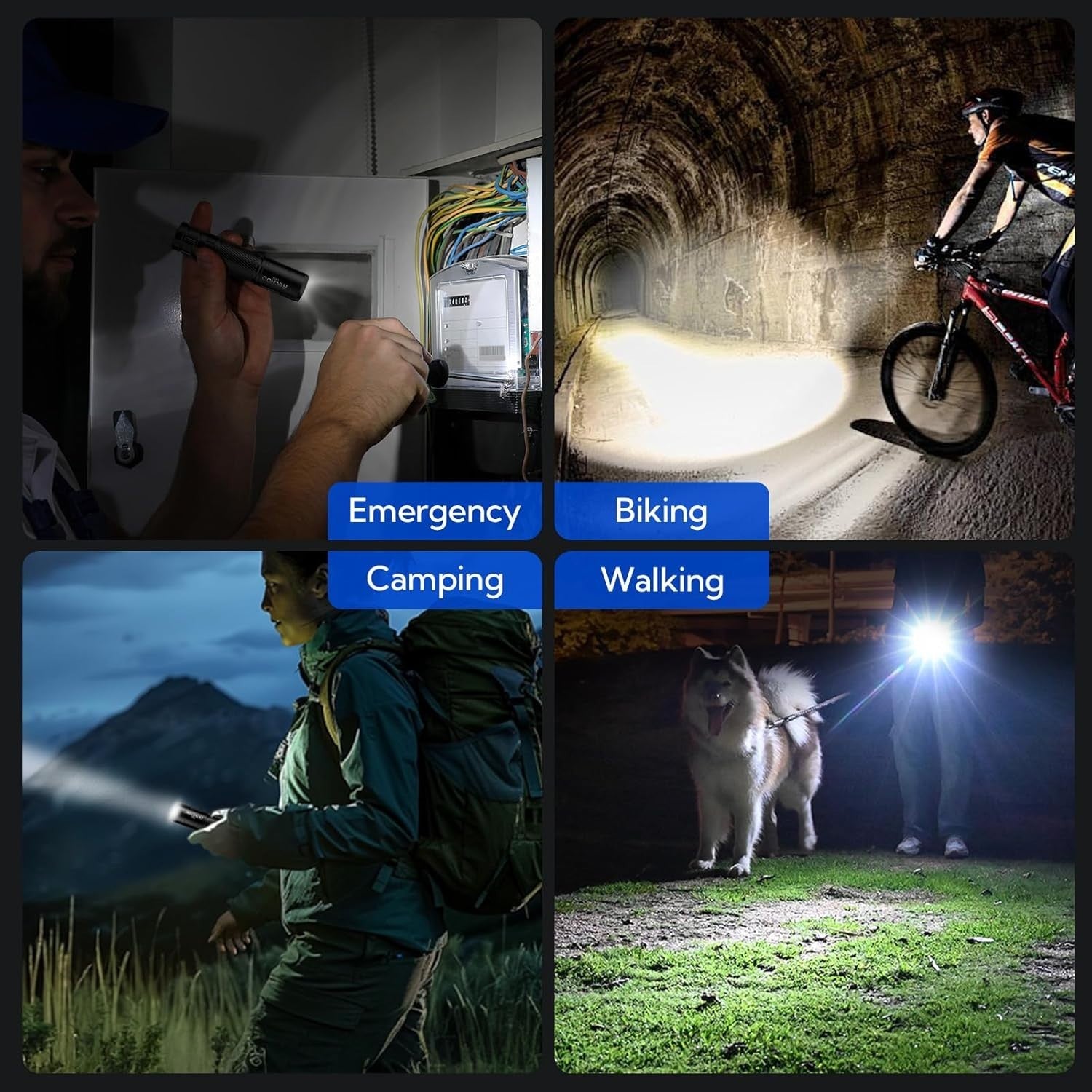 LED Taschenlampe 2000 Lumen USB C aufladbar Zoom Outdoor kompakt