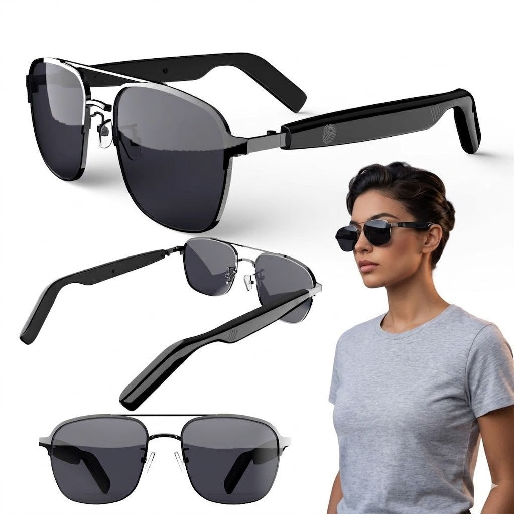 Bluetooth Sonnenbrille mit Lautsprecher Mikrofon Freisprechen Musik Smart
