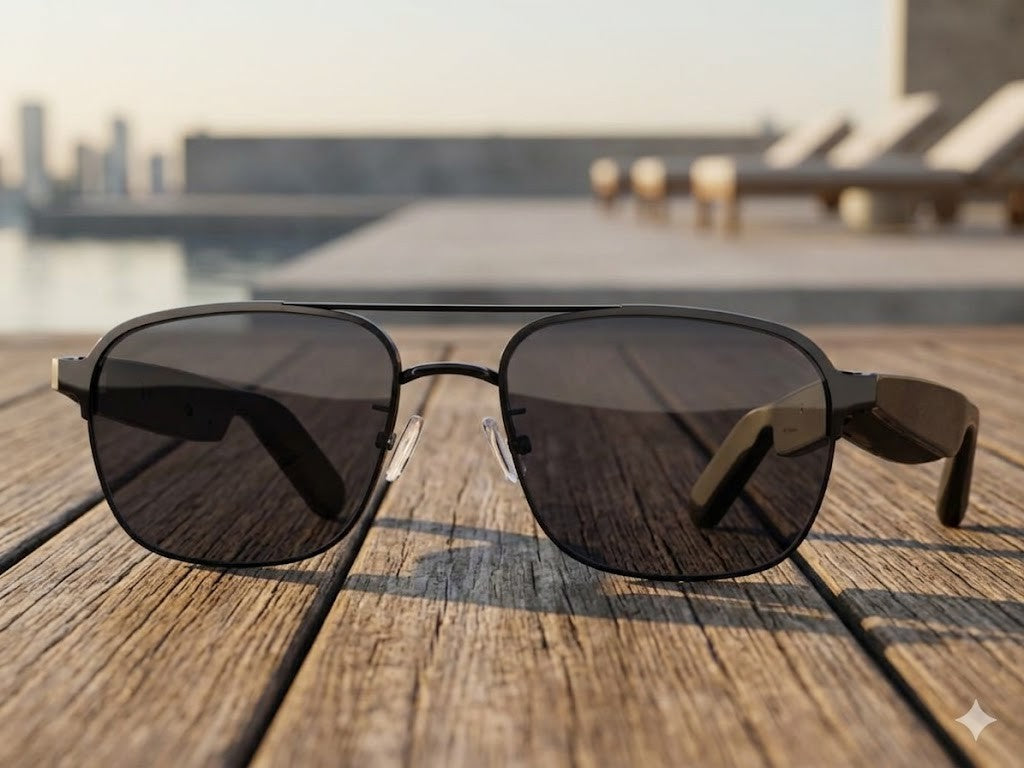 Bluetooth Sonnenbrille mit Lautsprecher Mikrofon Freisprechen Musik Smart