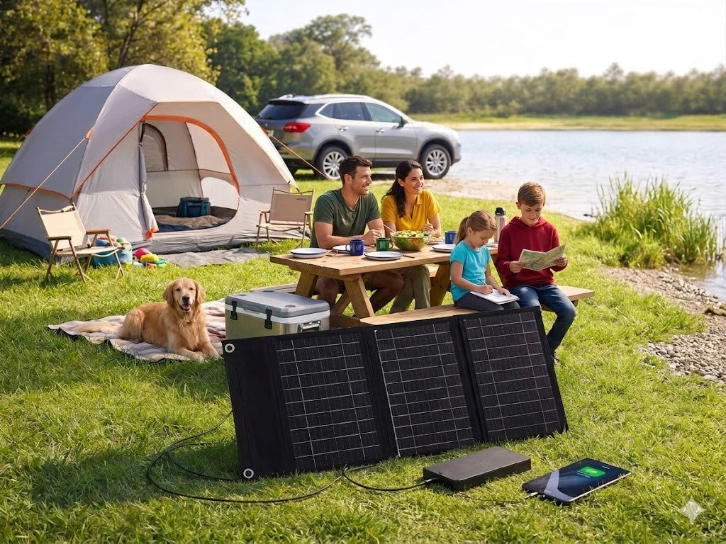 Solarpanel 20W faltbar USB-C Ladegerät für Handy Powerbank Camping Outdoor