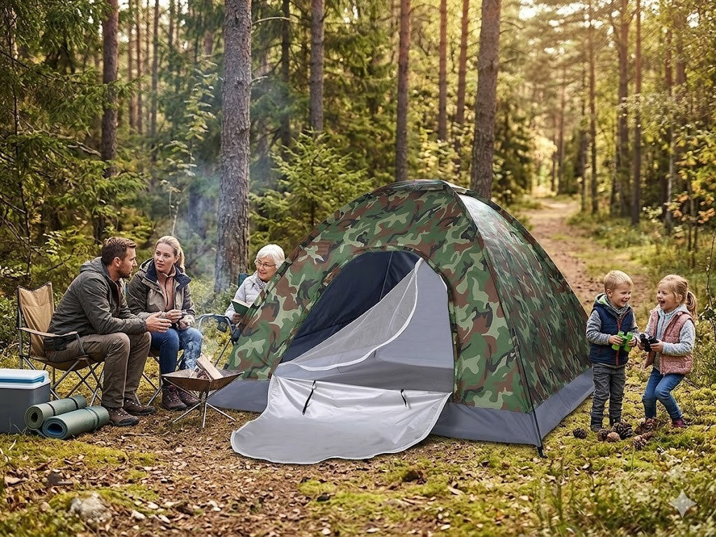 Campingzelt 2-3 Personen XXL leicht mit Moskitonetz Outdoor Reisezelt