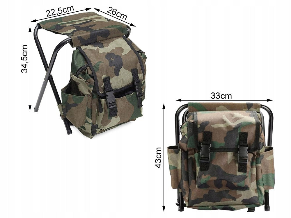 Angelstuhl Rucksack 3in1 faltbar Campingstuhl mit Tasche Outdoor
