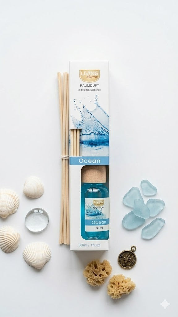 Raumduft Diffuser 30ml 1 Stück Duftstäbchen Auswahl Lavendel Vanille Ocean Zimt