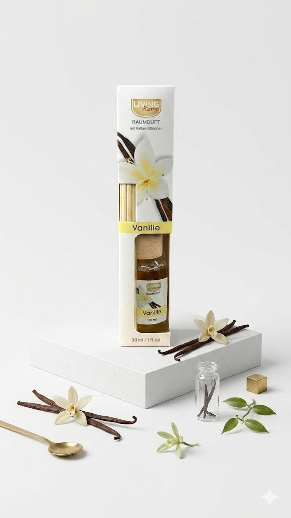 Raumduft Diffuser 30ml 1 Stück Duftstäbchen Auswahl Lavendel Vanille Ocean Zimt