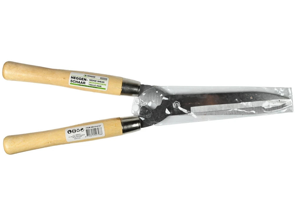 Heckenschere 50cm gerade Klingen Gartenschere Holzgriffe für Hecken Sträucher