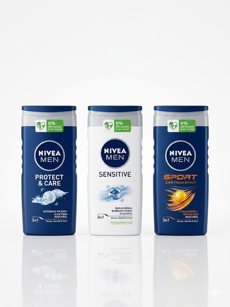 NIVEA MEN Duschgel Original Care 250ml 3in1 Körper Gesicht Haare