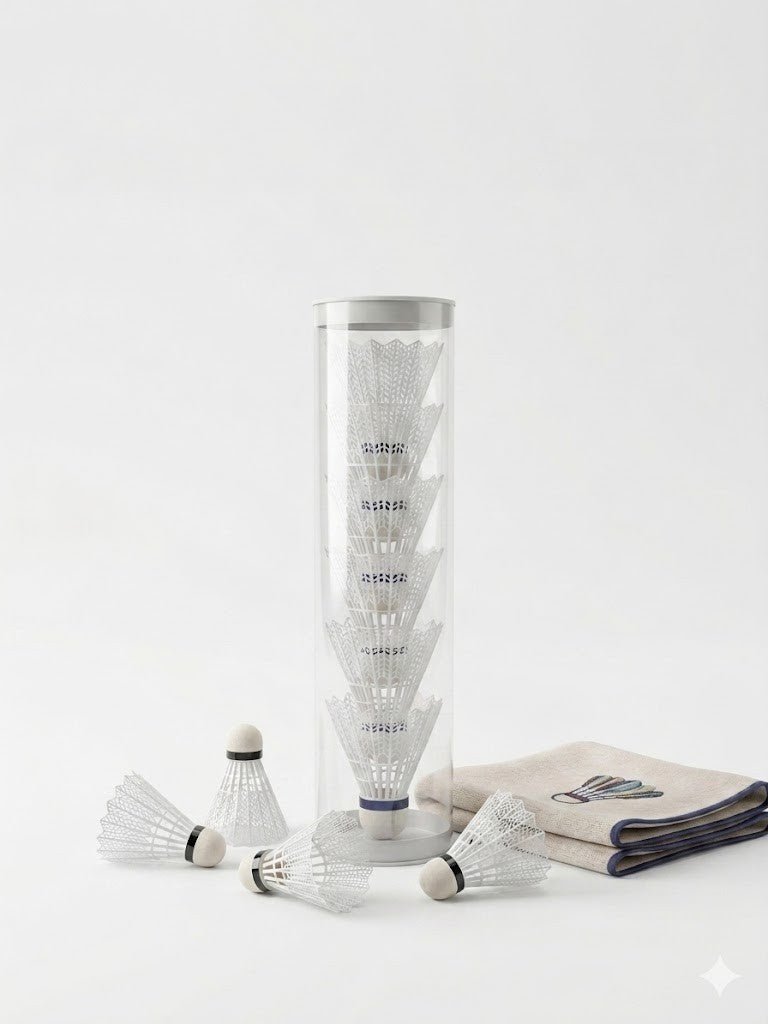 Badminton Federbälle weiß Shuttlecocks stabil Outdoor Freizeit 1 5 Stück