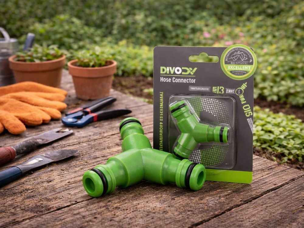 Gartenschlauch T Stück 2 Wege Verteiler Anschluss Schlauch Adapter