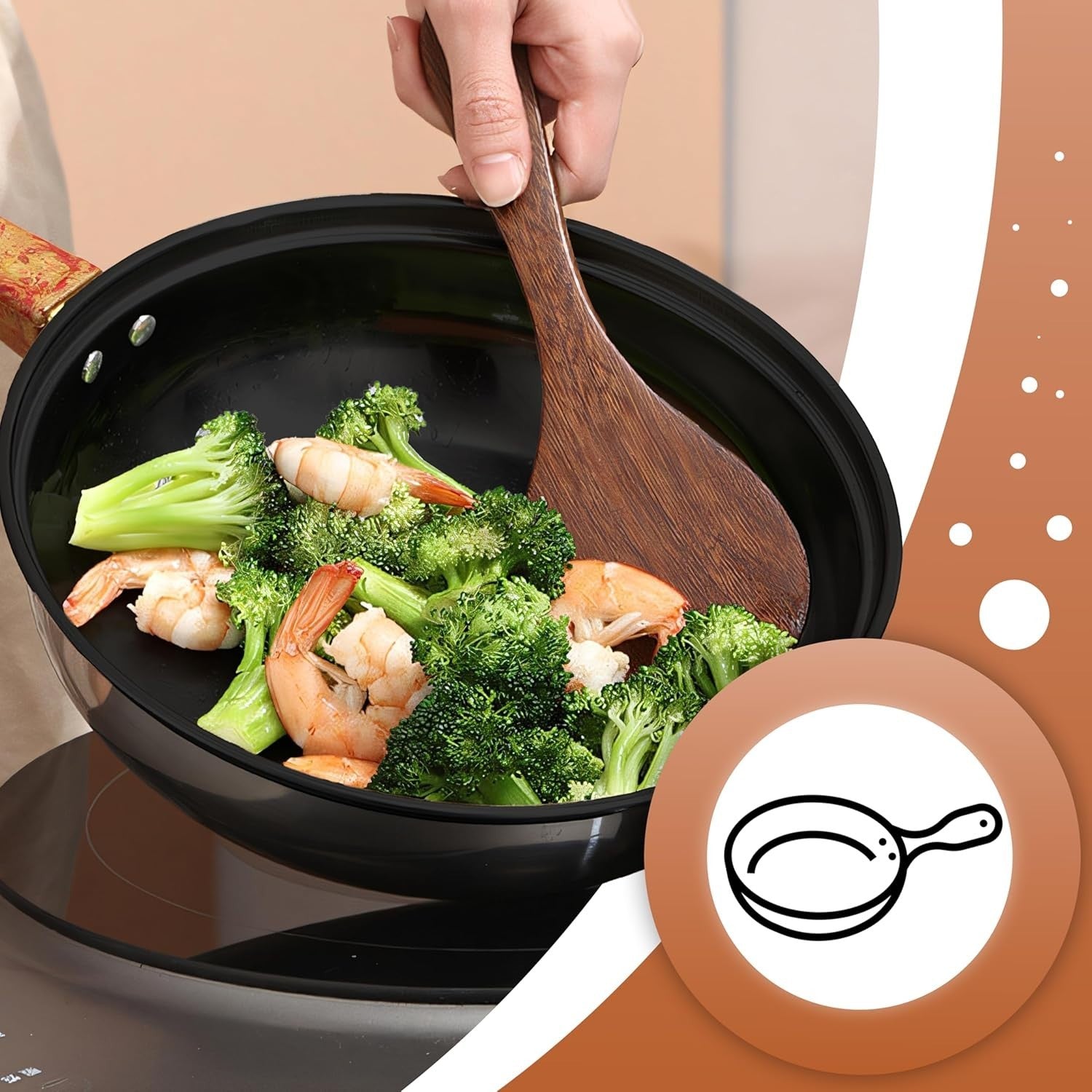 Topfset 12 teilig Edelstahl Kochgeschirr Set mit Glasdeckel Pfanne