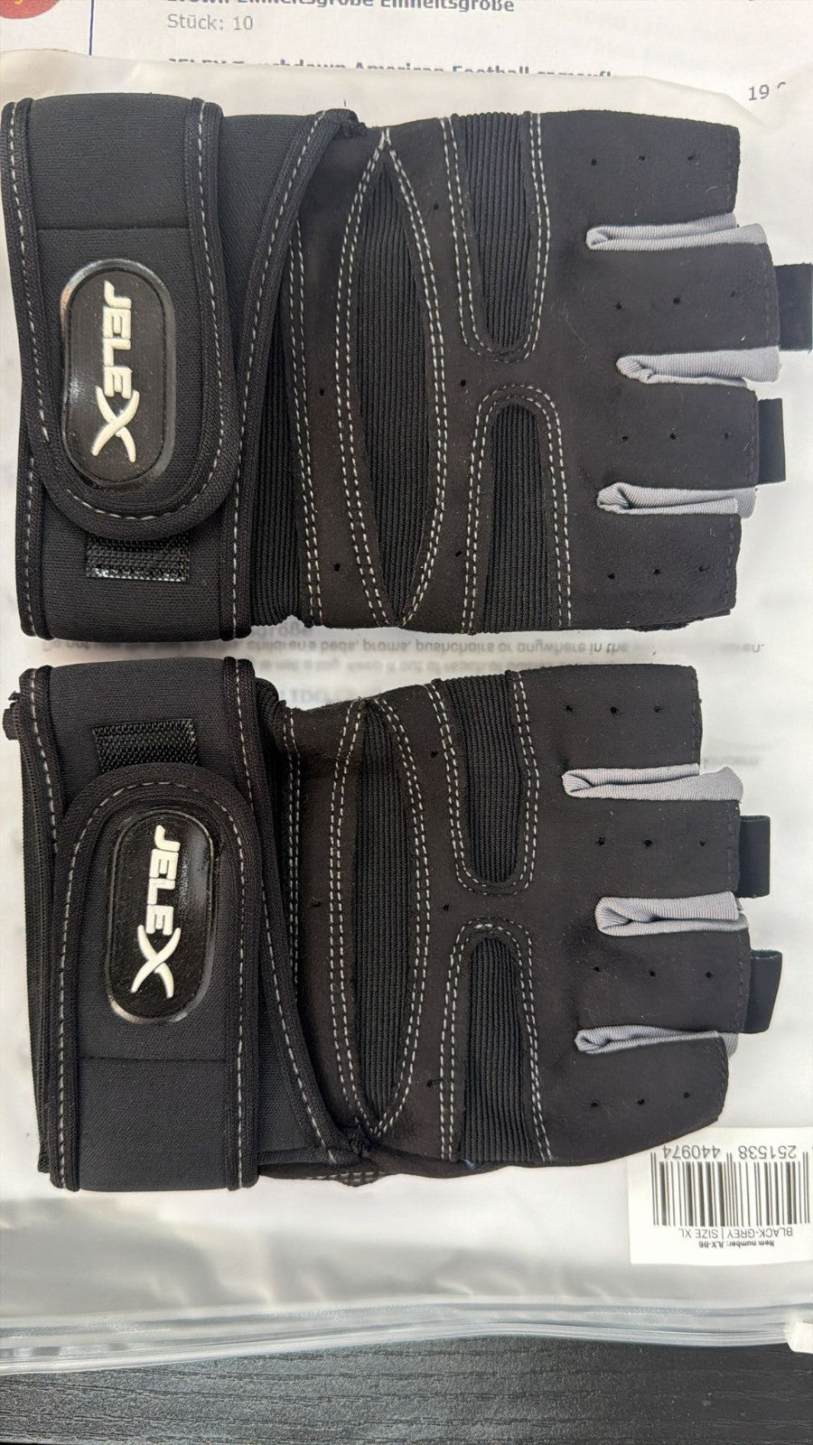 Trainingshandschuhe gepolstert XL Fitness Handschuhe Grip Klett