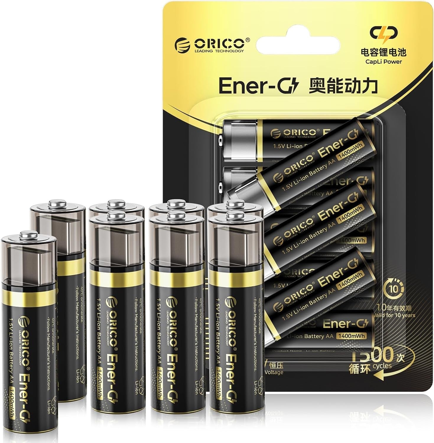 AA Akku 1.5V Lithium USB wiederaufladbar 1400mWh 4er Set