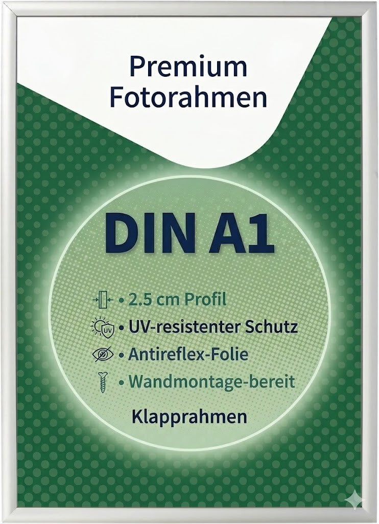 Klapprahmen A1 Posterrahmen Alu 25mm Wandmontage Werberahmen