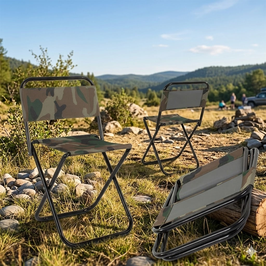 Klappstuhl Camping faltbar mit Rückenlehne Tarn Outdoor Angeln leicht